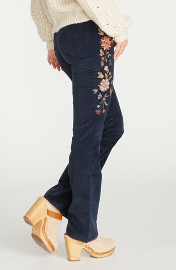 Driftwood Floral order Embroidered Skinny Jeans