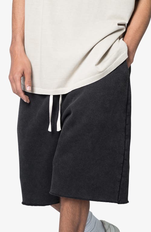 Mnml Ultra Baggy Sweat Shorts In Washed Black