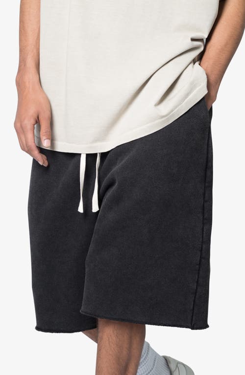 Shop Mnml Ultra Baggy Sweat Shorts In Washed Black