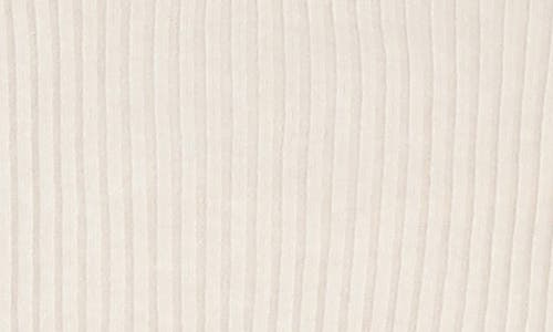 Rain And Rose Faux Fur Cuff Turtleneck Sweater In Cream