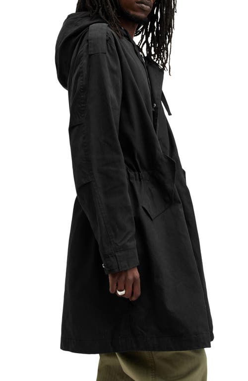 Shop Allsaints Birdman Hooded Parka In Black