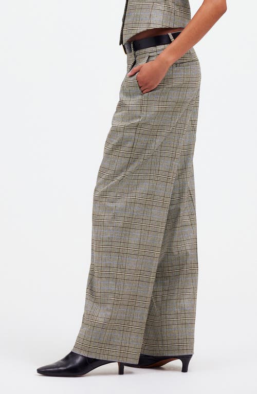 Shop Madewell Yarn Dyed Plaid Slouchy Straight Leg Pants In Cooper Plaid