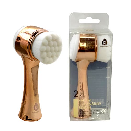 Pursonic Dual Sided Facial Cleansing Brush In Rose Gold