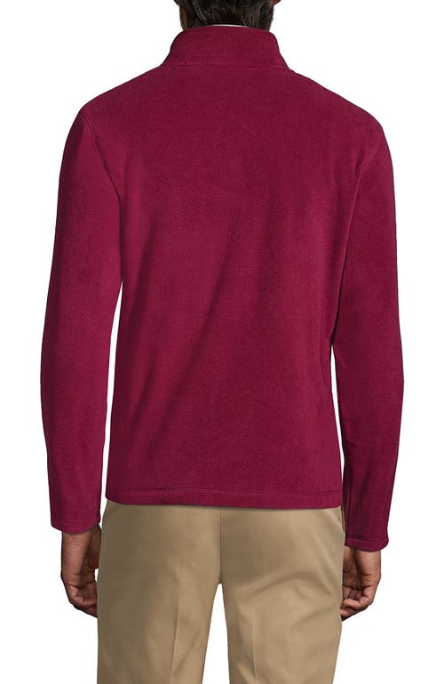 Lands' End Full-zip Mid-weight Fleece Jacket In Burgundy