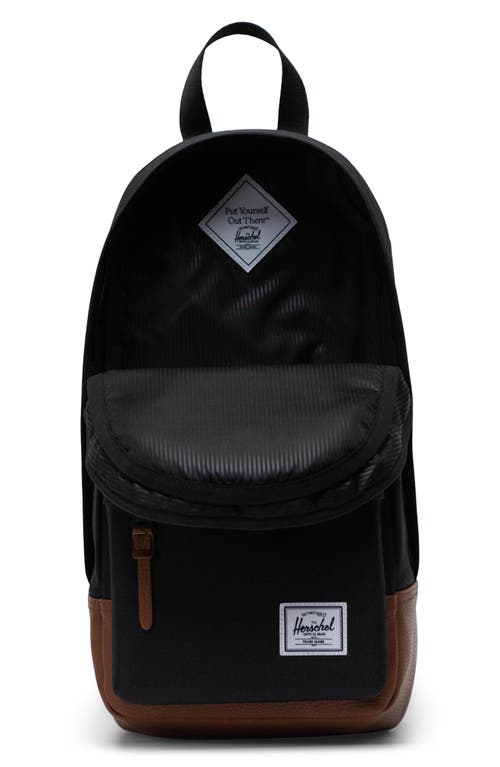 Shop Herschel Supply Co . Heritage Shoulder Bag In Black/tan