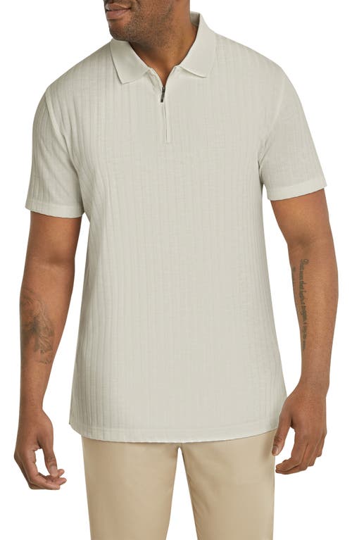 Page Zip Rib Polo in Ivory