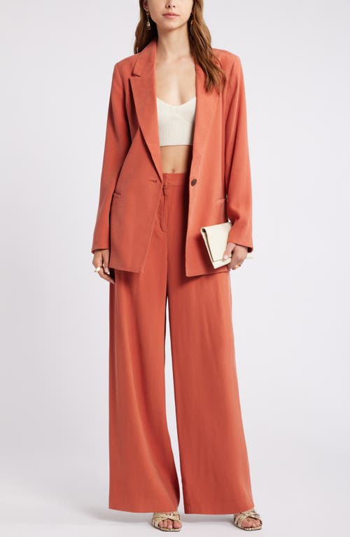 Shop Open Edit Relaxed Fit Blazer In Rust Redwood