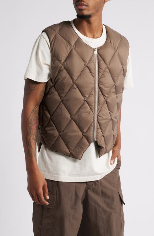 Shop Afield Out Stone Puffer Vest In Brown