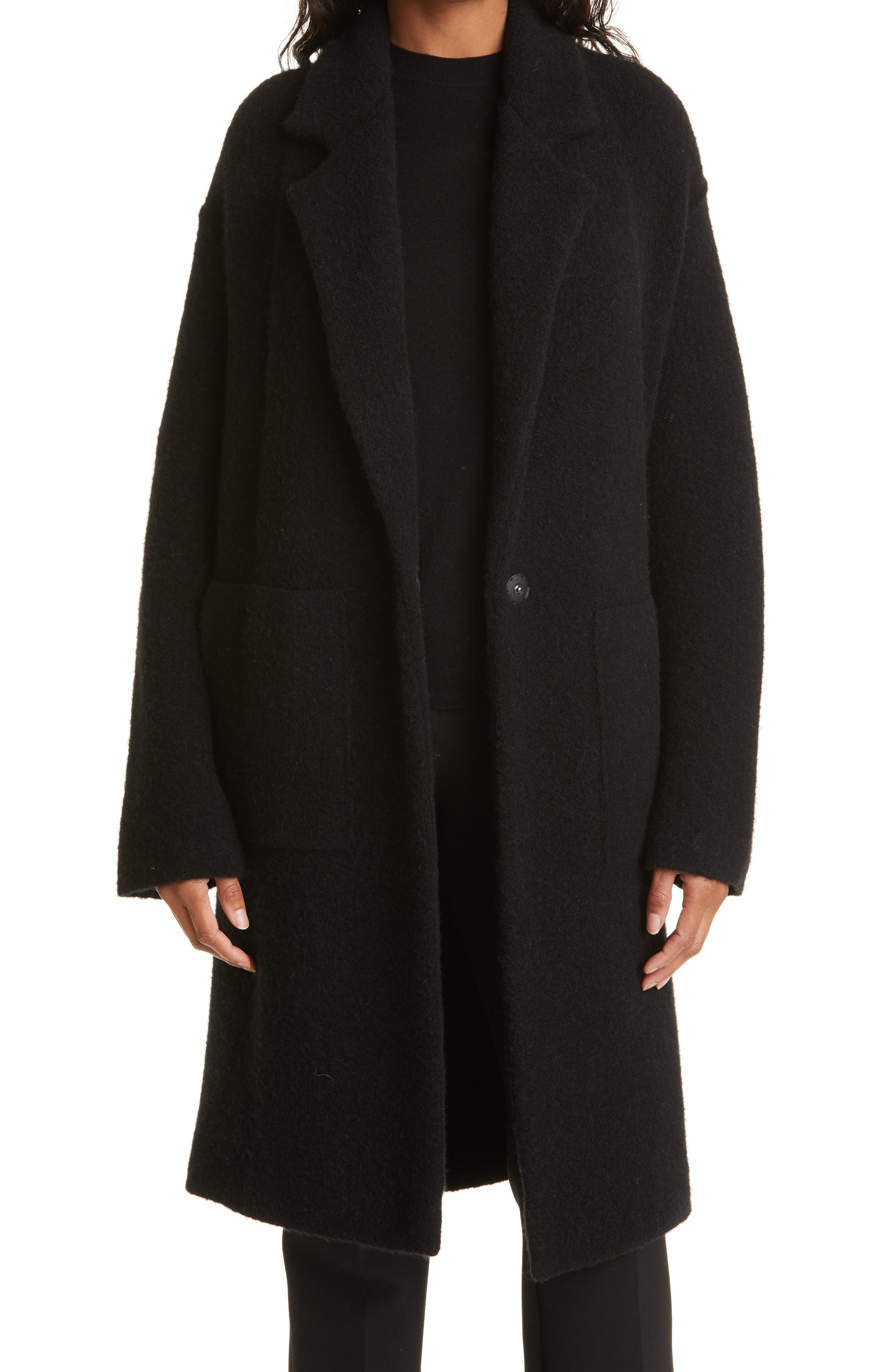 longline cardigan coat