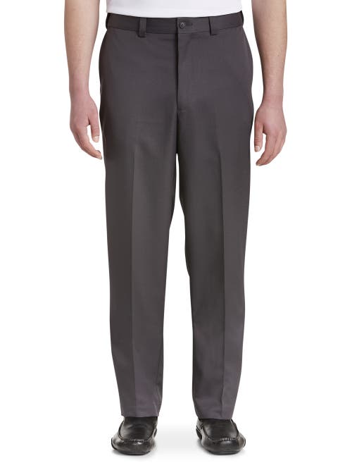 Oak Hill Microfiber Waist-relaxer Pants In Grey