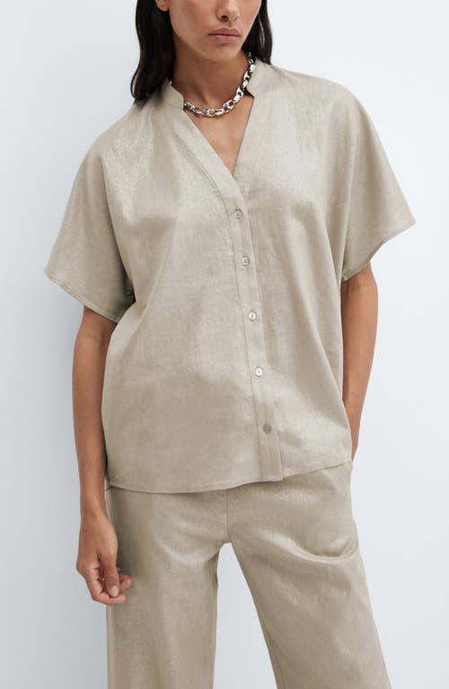 Mango Women's Linen-blend Elastic Waist Trousers In Medium Brown