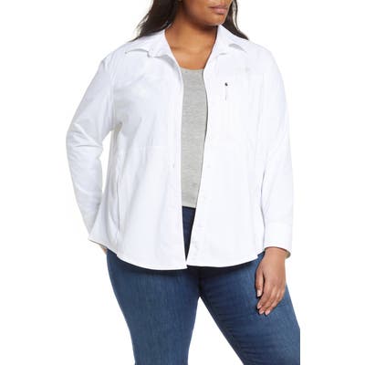 Plus Size The North Face Outdoor Trail Long Sleeve Shirt, White