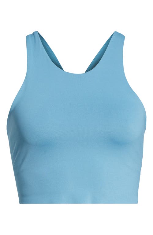 Shop Nike Yoga Dri-fit Luxe Crop Tank In Noise Aqua/multi Color