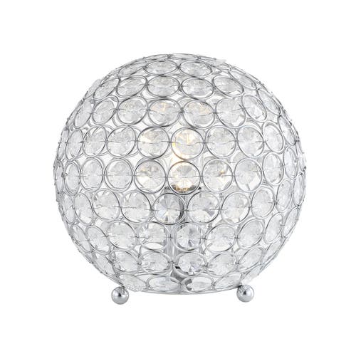 Jonathan Y Gemma Acrylic/metal Led Table Lamp In Clear/chrome