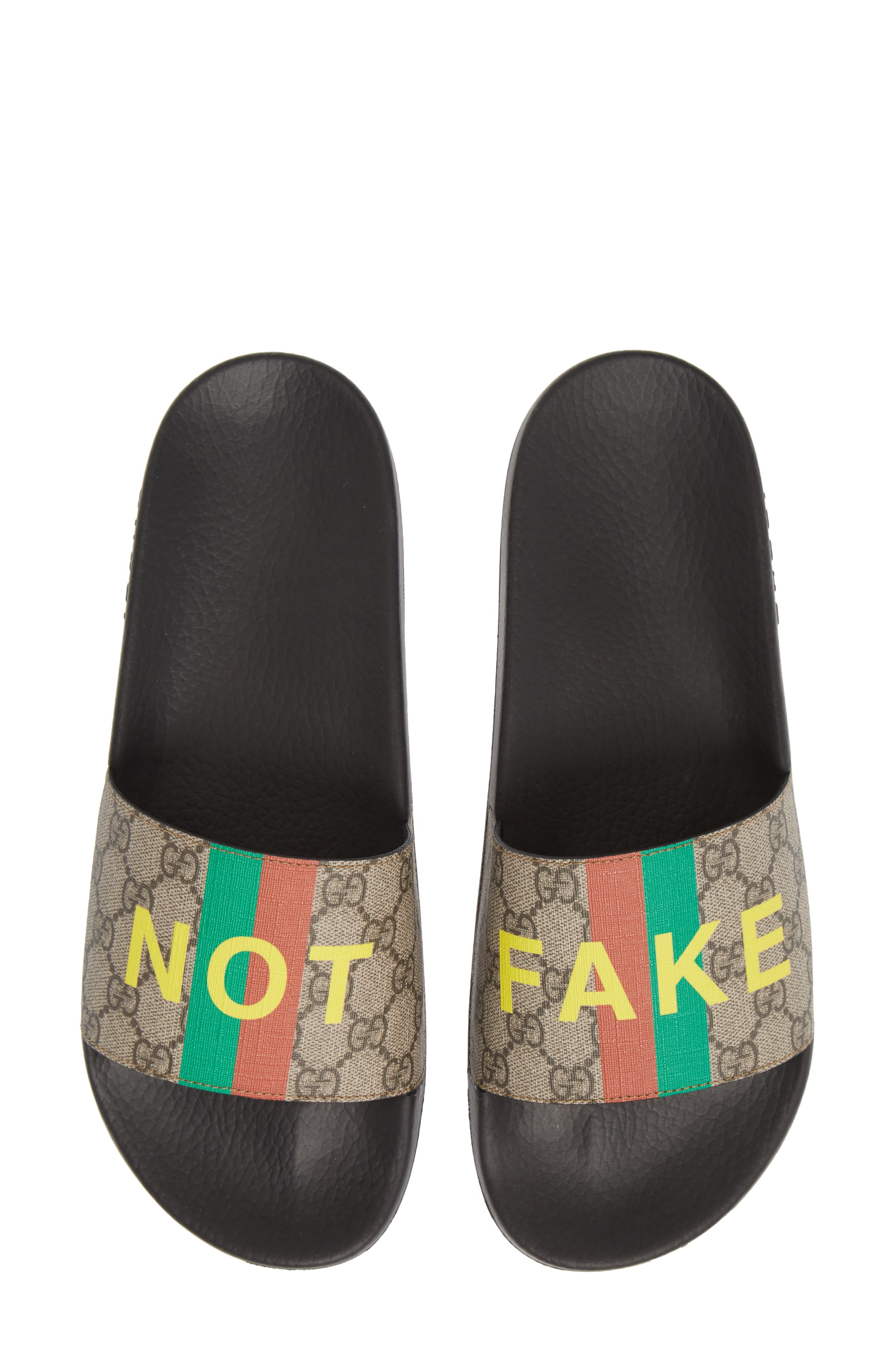 gucci sandals real vs fake
