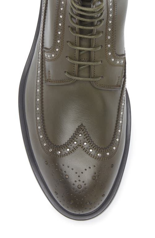 Shop Burberry Loch Studded Wingtip Boot