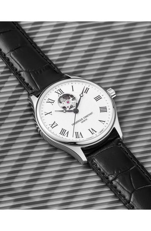 Frederique Constant Classic Heartbeat Watch, 40mm In Silverone