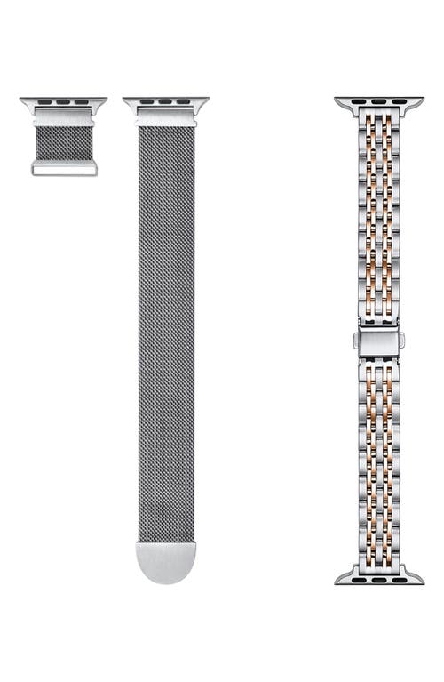 Shop The Posh Tech Assorted 2-pack 38mm Apple Watch® Watchbands In Rose Gold/starburst