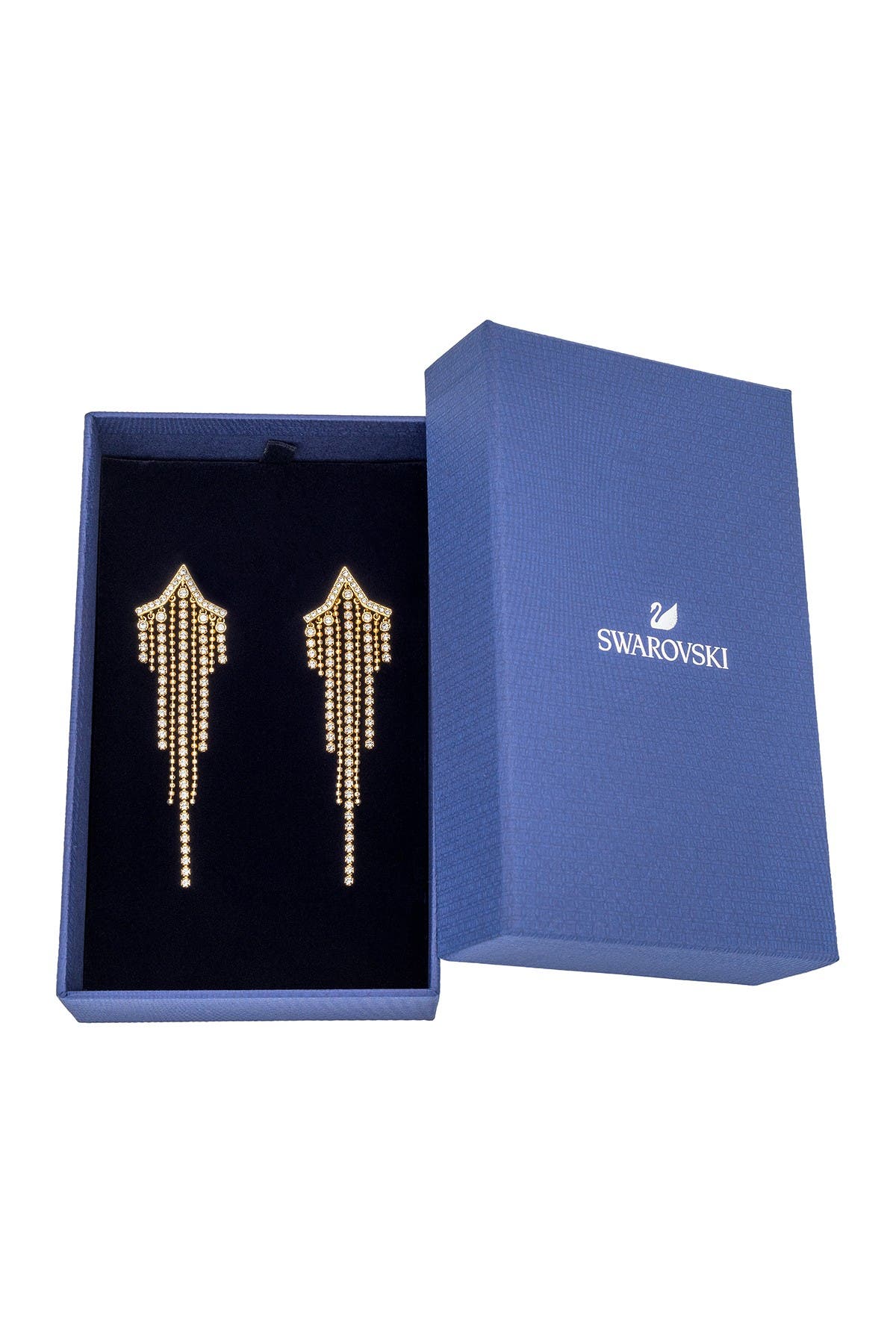 Swarovski Fit 23k Gold Plated Cascading Swarovski Crystal Drop Earrings Nordstrom Rack