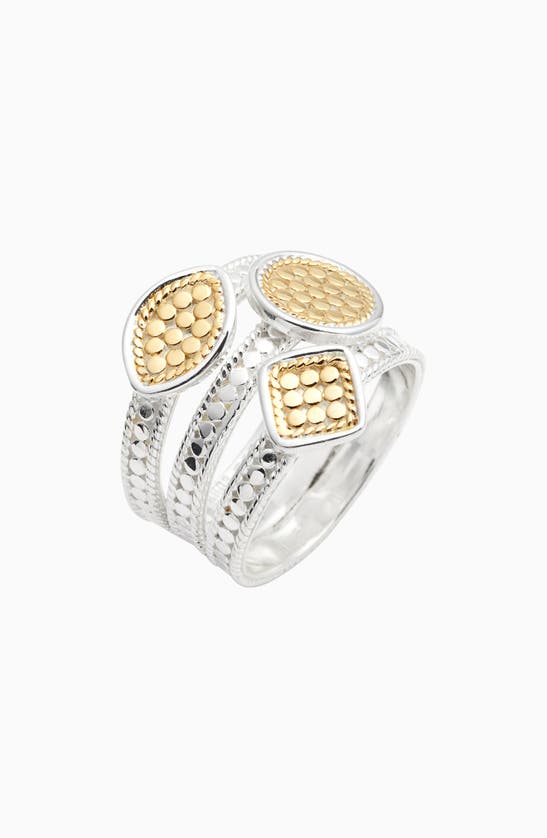 Anna Beck Triple Faux Stacking Ring In Gold/ Silver