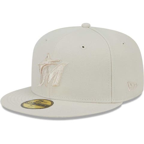 New Era 59Fifty Chain Stitch Miami Marlins Hat - White, Royal