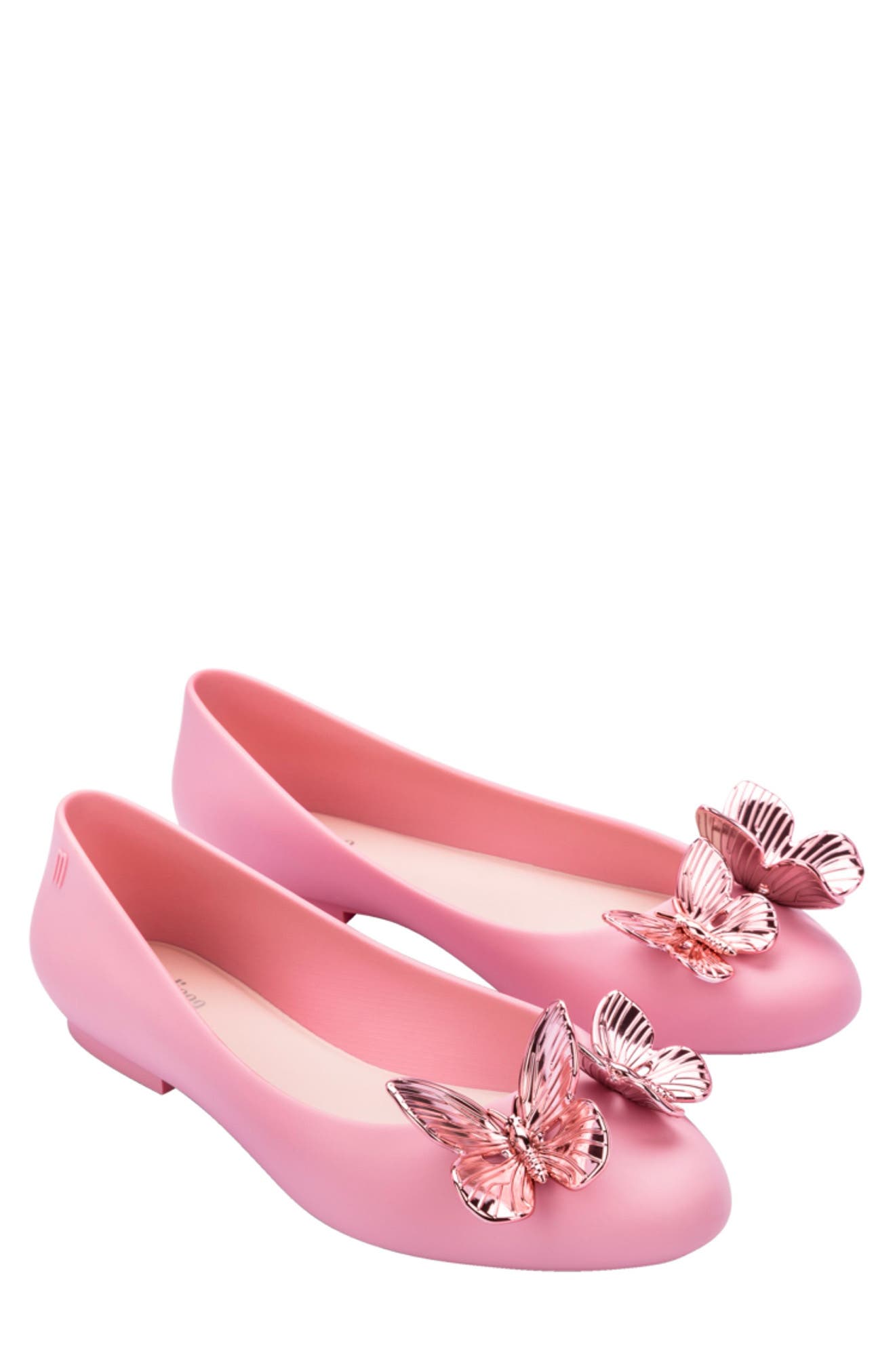 pink flat shoes