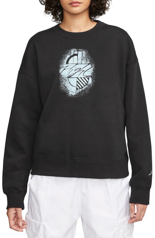 Brooklyn Fleece Crewneck Graphic Sweatshirt in Black