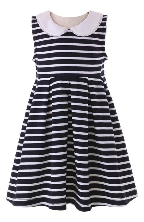 Breton Stripe Sleeveless Cotton Dress (Baby)