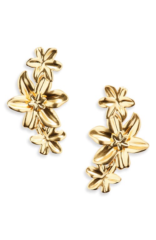 Madewell Flower Ear Crawlers in Vintage Gold at Nordstrom