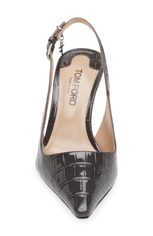 Shop Tom Ford Angelina Pointed Toe Slingback Pump In Iron