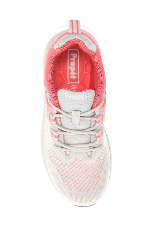 Propét Women's Ultra Sneakers In Light Grey & Salmon In Grey/salmon