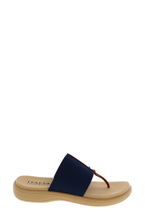 Italian Shoemakers Jahzara Elastic Strap Sandal In Navy
