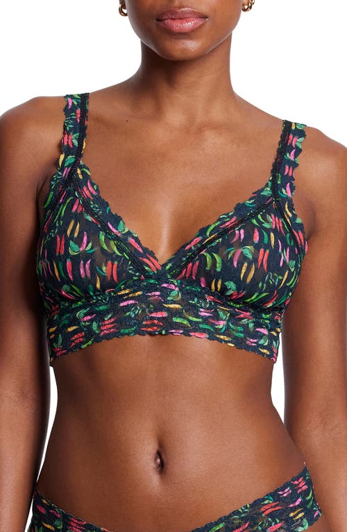 Hanky Panky Printed Signature Lace Crossover Bralette In Extra Spice