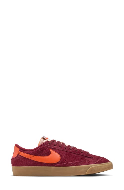 Nike Blazer Low '77 Sneaker In Team Red/orange/brown