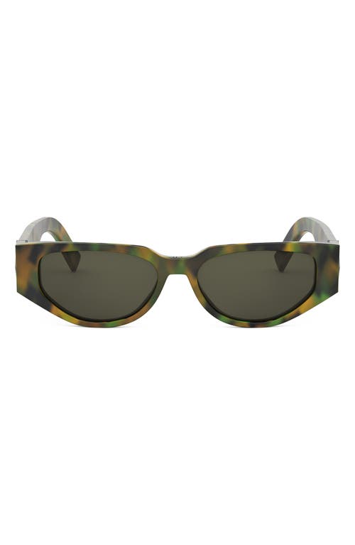 Shop Dior Cd Diamond S7i 55mm Geometric Sunglasses In Havana/green