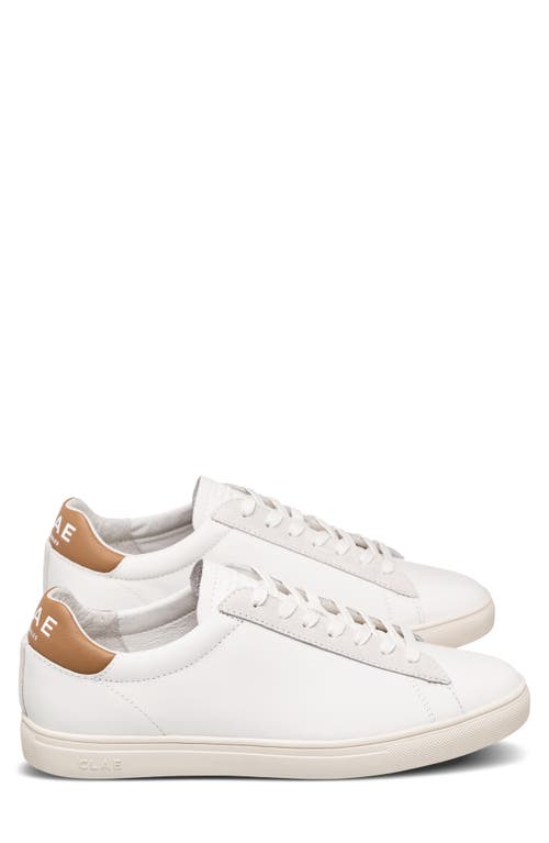 Shop Clae Bradley California Sneaker In White/camelleather