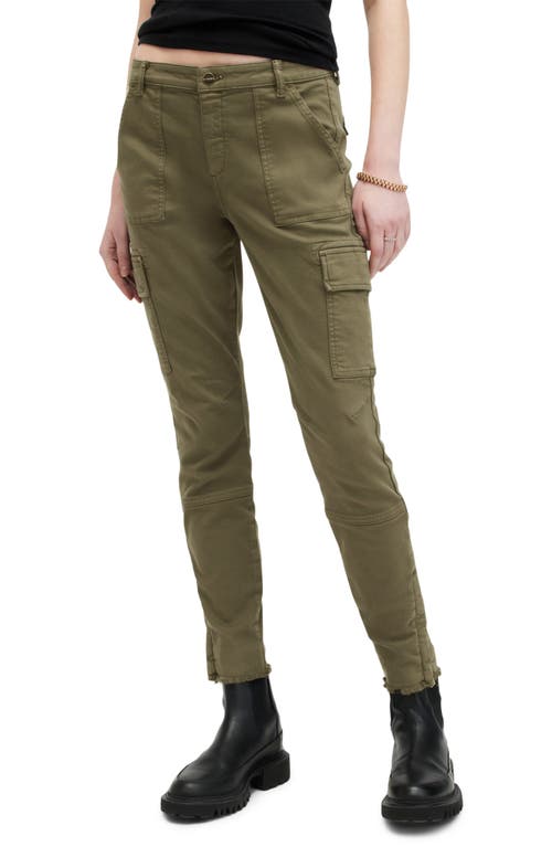 AllSaints Duran Skinny Cargo Pants Khaki Green at Nordstrom,