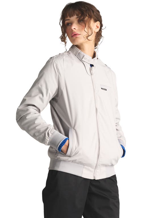 Members Only Classic Iconic Racer Jacket In Light Grey