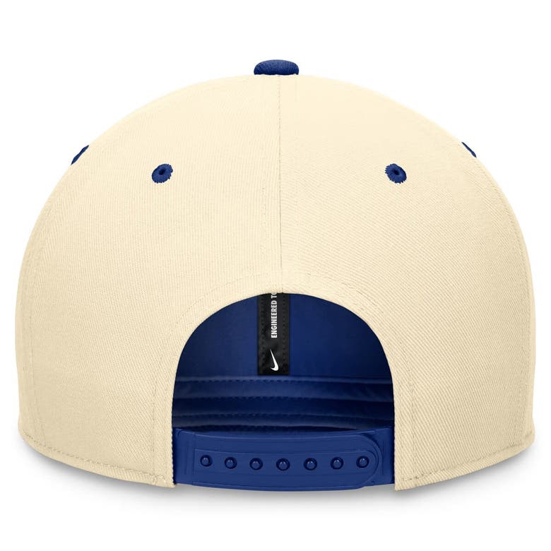 Shop Nike Cream/blue Montreal Expos Rewind Cooperstown Collection Performance Snapback Hat