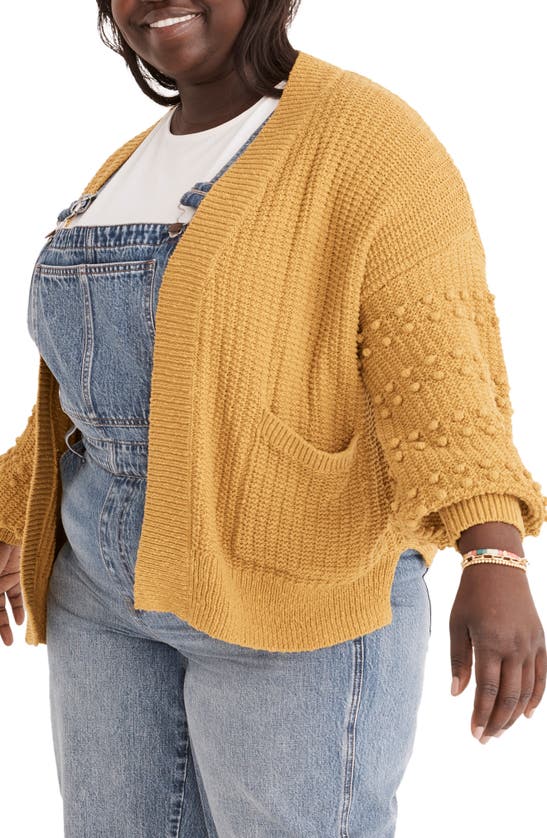 Madewell Bobble Cardigan Sweater In Golden Meadow