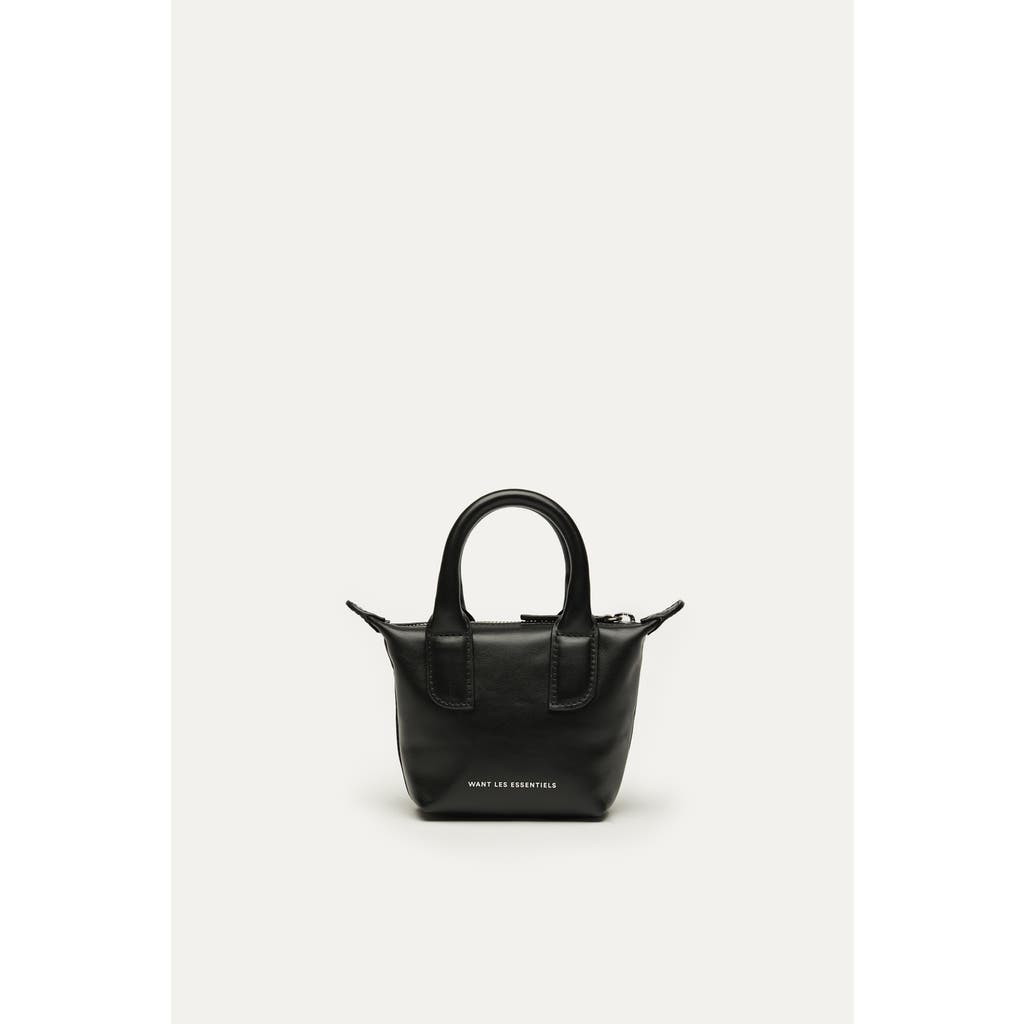 Want Les Essentiels Micro O'Hare Smooth Leather Crossbody Bag in Black