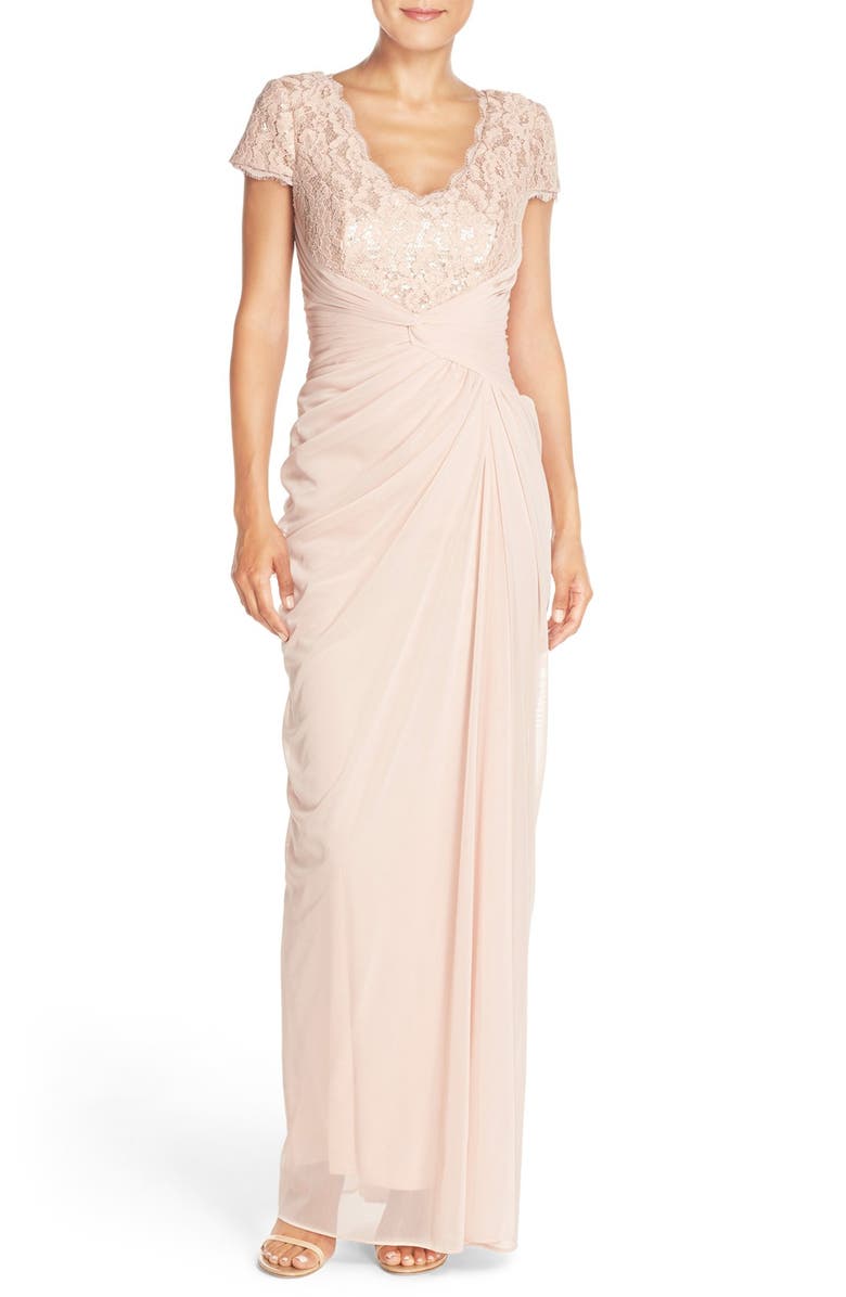 Adrianna papell tulle lace gown Clearance