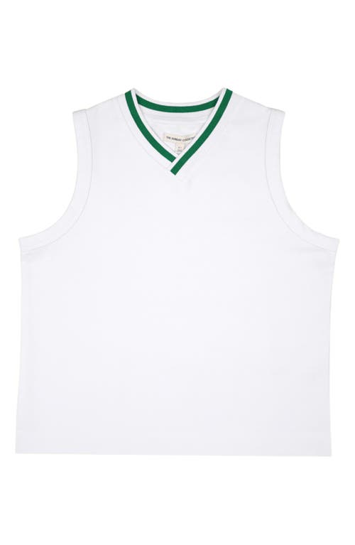 The Sunday Collective Kids' Play V-neck Vest In White