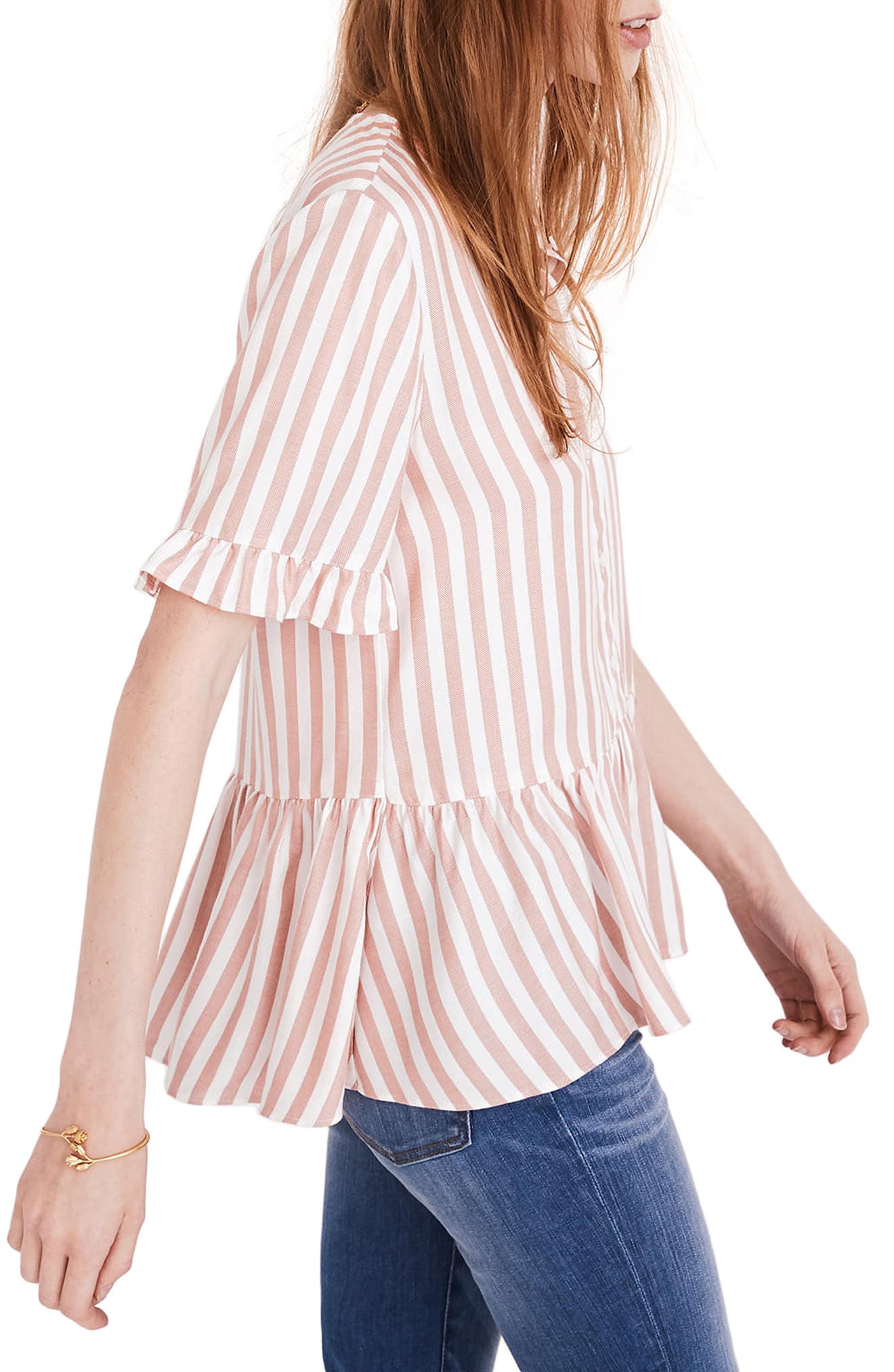 studio ruffle hem top madewell