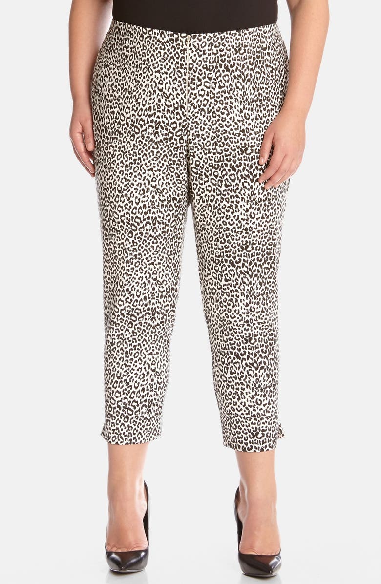 Karen Kane Cheetah Print Capri Pants (Plus Size) | Nordstrom