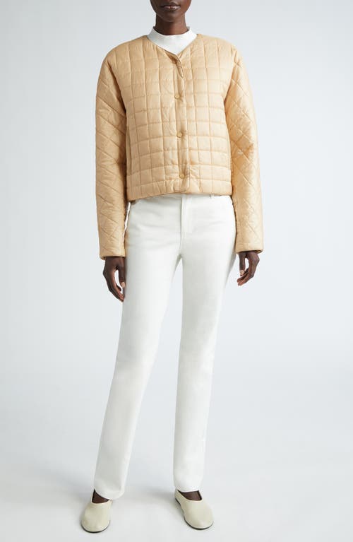 Shop Lafayette 148 New York Quilted Crop Jacket In Dune