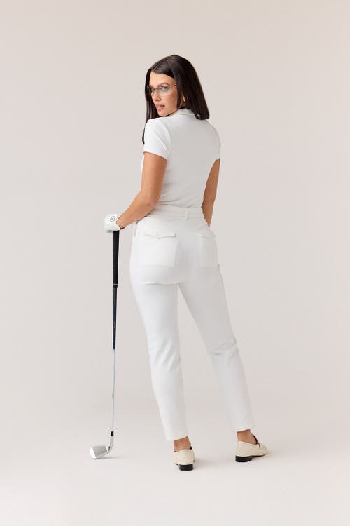 Goldie Byrd Belted Hybrid Pants In White