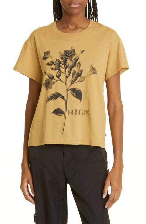 HONOR THE GIFT Tobacco Flower Graphic Tee in Tan