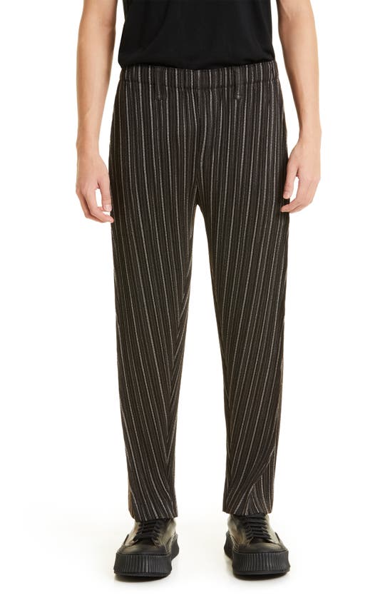 Issey Miyake Tweed Pleats Suit Trousers In Black Stripe | ModeSens
