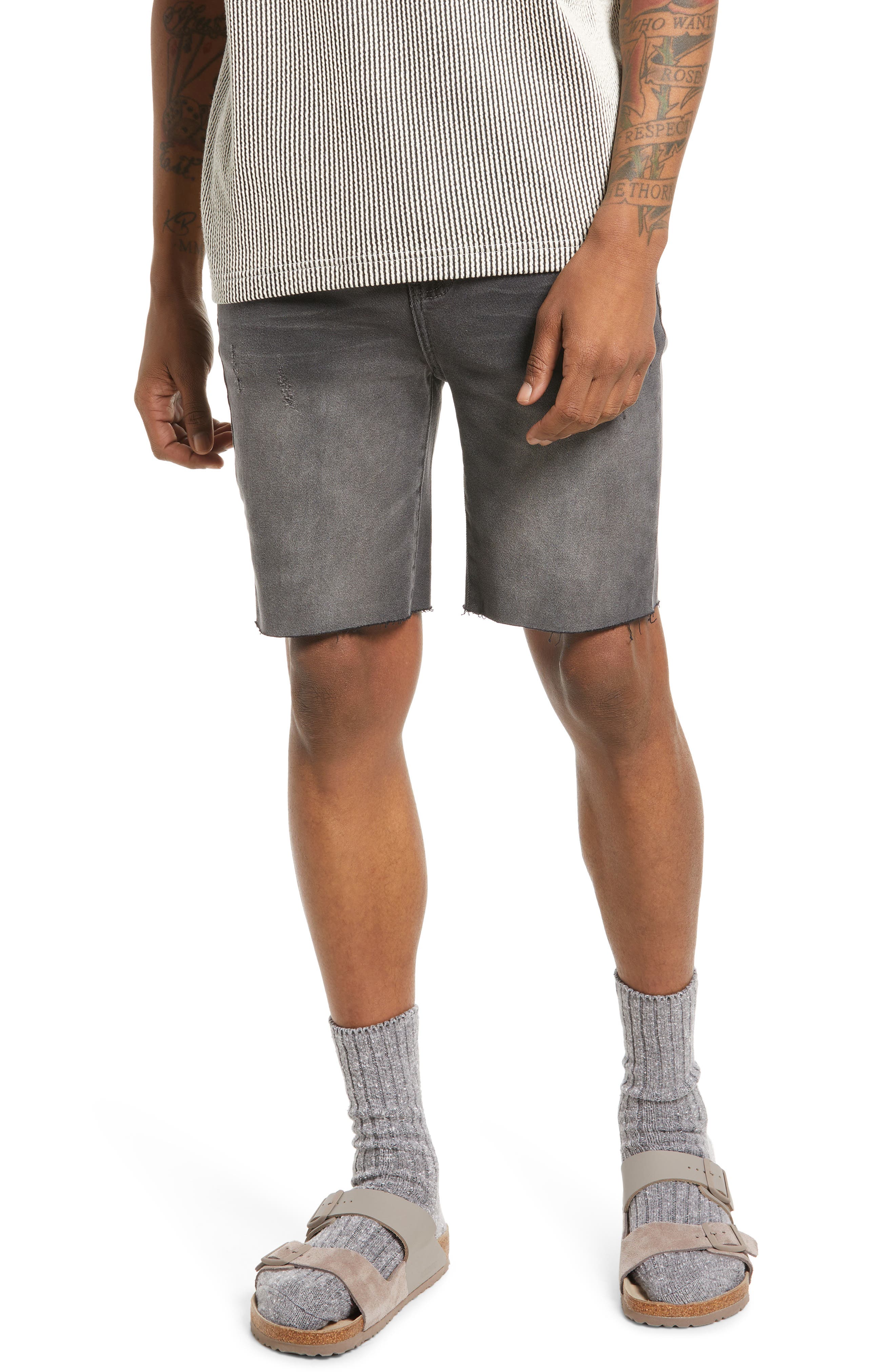 Slim Fit Raw Edge Denim Shorts | Nordstrom